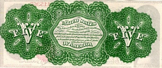Greenback Five Dollar Note